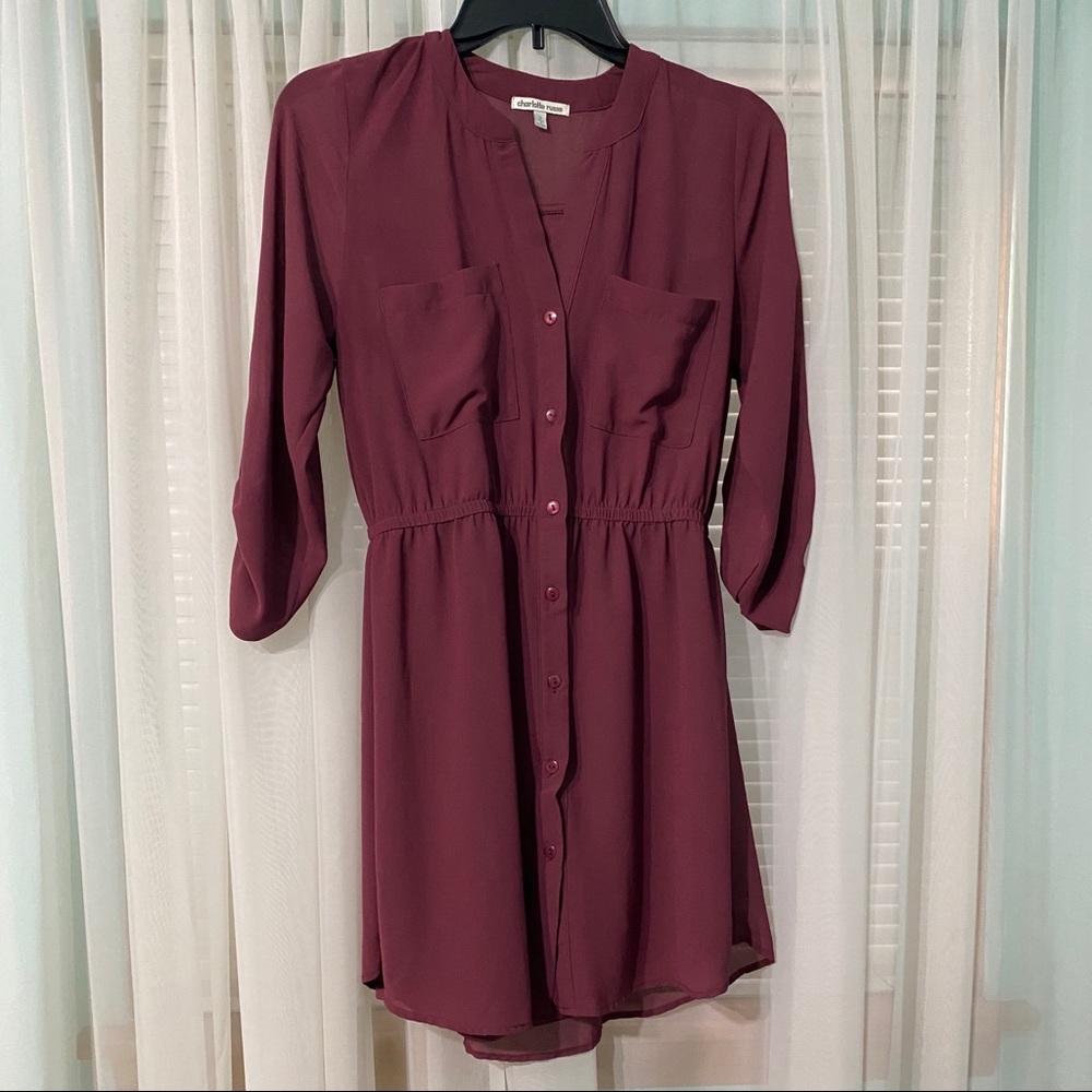 charlotte russe women’s small burgundy dress